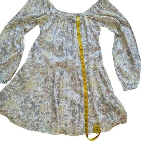 Roller Rabbit Women’s Pastel Floral Tiered Long Sleeve Dress Size XS Cottagecore - Picture 6 of 16